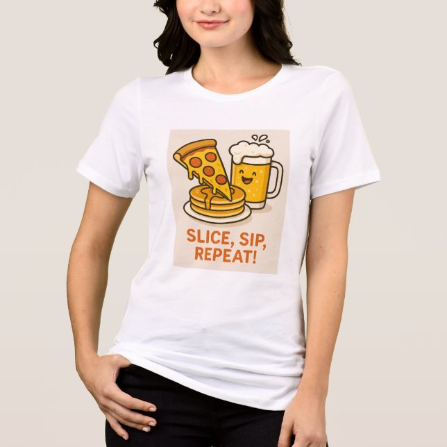 Camiseta Fluffy Pancakes & Fresco de Sumo Laranja - Café da (Frente)