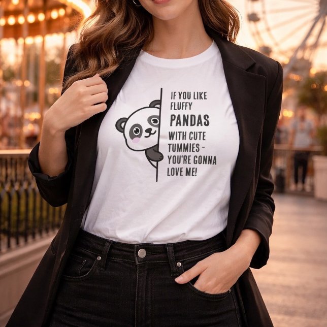 Camiseta Fluffy Panda / Love Me Tee (Criador carregado)