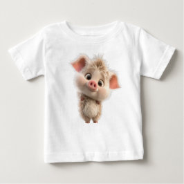 Camiseta Fluffy Piglet com olhos grandes