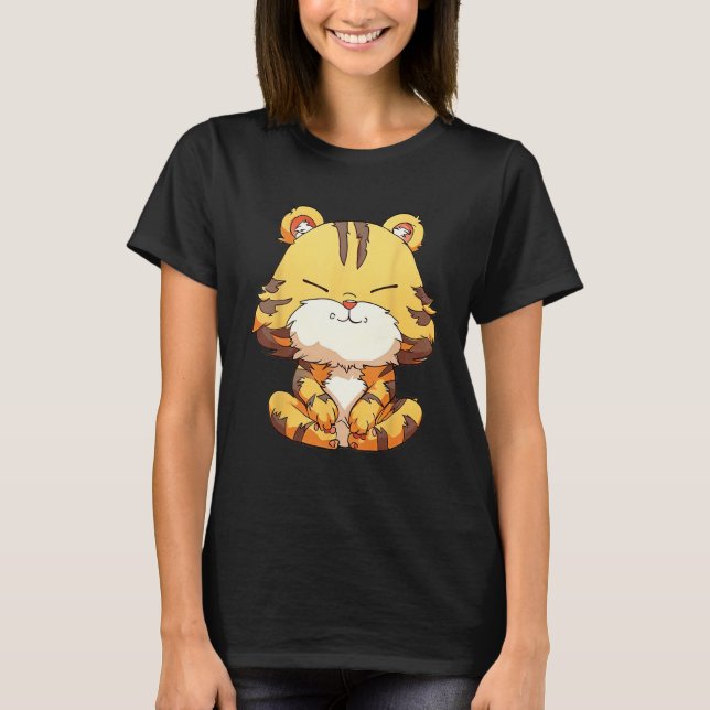 Camiseta Fluffy Tiger Zen  Pamper Yourself (Frente)