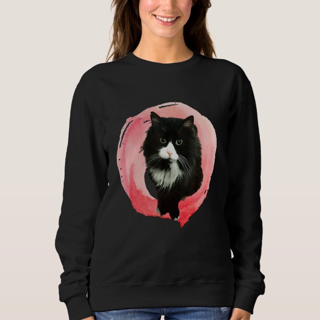 Camiseta Fluffy Tuxedo Cat. (Frente)