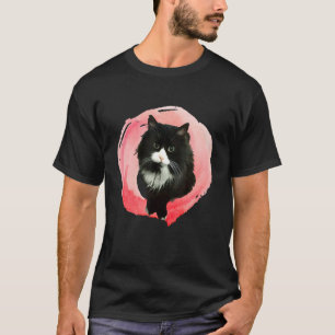 Camiseta Fluffy Tuxedo Cat.