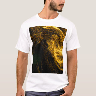 Camiseta Fluido Dourado: Beleza Abstrato