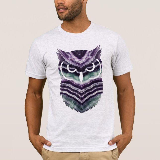 Camiseta Fluorite Crystal Owl Silhouette (Frente)