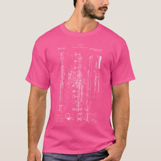 Camiseta Flute 1908 Flauta Gráfico Patente