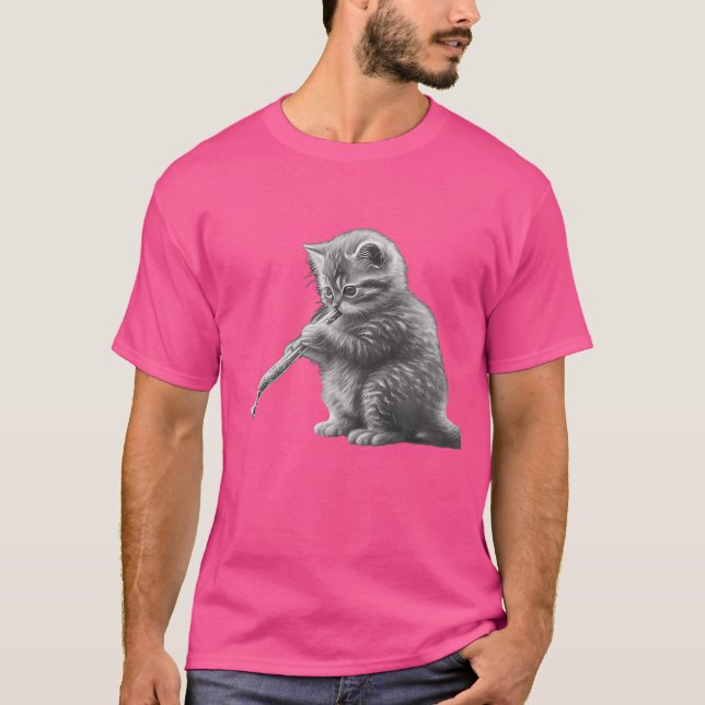 Camiseta Flute Cat (Frente)