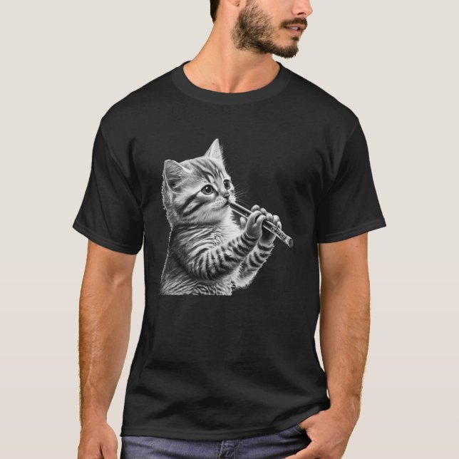 Camiseta Flute Cat 1 (Frente)
