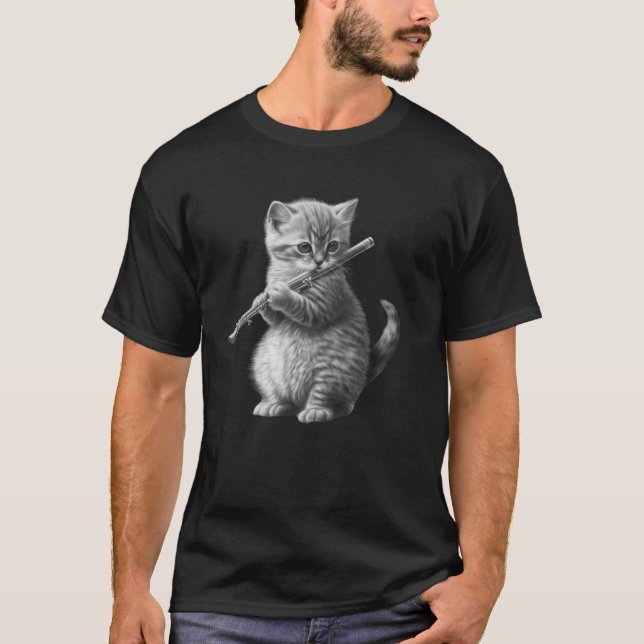 Camiseta Flute Cat 2 (Frente)