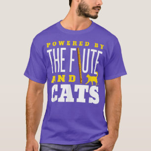 Camiseta Flute Funny Cat Lover Instrumento Flutuante Flute