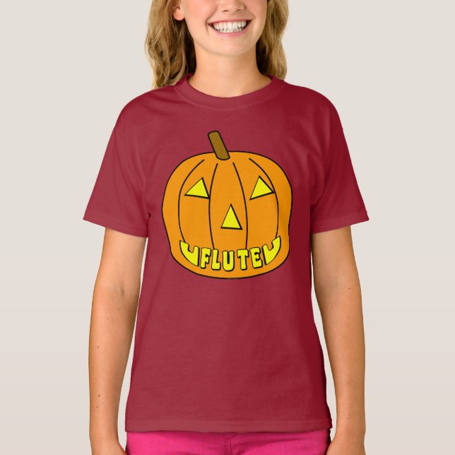 Camiseta Flute Halloween Pumpkin (Frente)