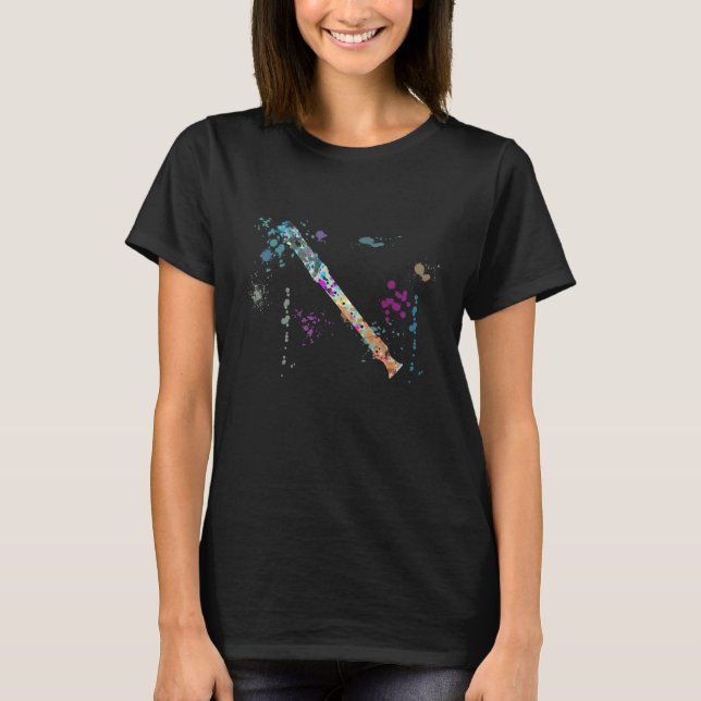 Camiseta Flute Instrument Silhouette Flutes (Frente)