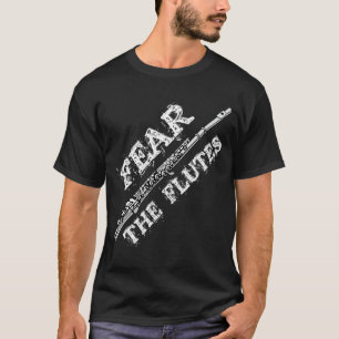 Camiseta Flute Music Gif Teme Os Flutes Marchando Banda Tee