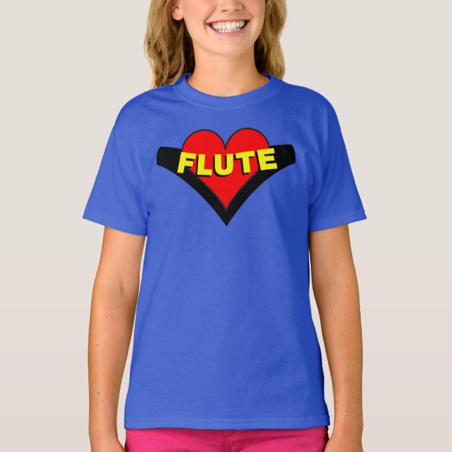 Camiseta Flute Over Heart (Frente)