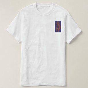 Camiseta Flute Playing Kokopelli Figura: Vermelho enferruja