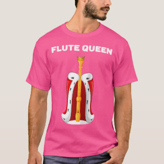 Camiseta Flute Queen Girls Flute Tshirt Womens Flute Ba