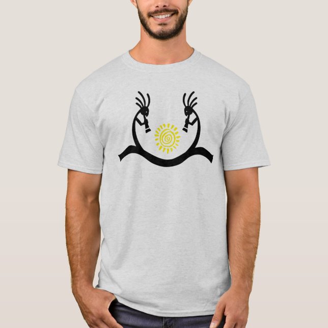 Camiseta Flute Southwestern Sun Kokopelli (Frente)