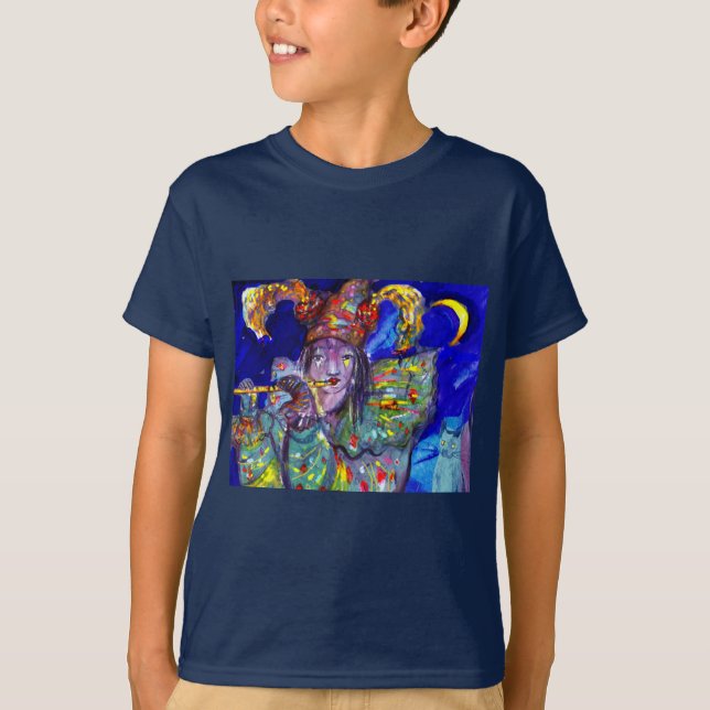 Camiseta FLUTIS EM AZUL/Noite de Carnaval de Veneza (Frente)