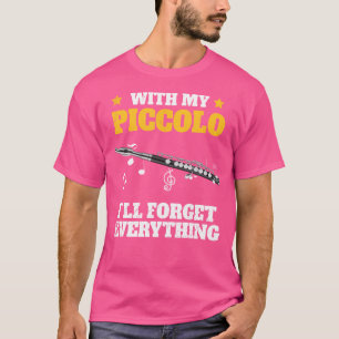Camiseta Flutist Funny Piccolo Flutuante