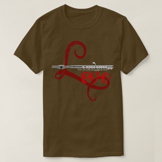 Camiseta Flutist Love Flute (Frente do Design)