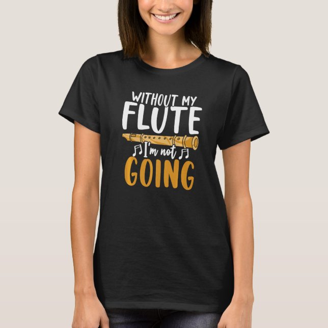 Camiseta Flutist Musical Instruments Music Notes Musical F (Frente)