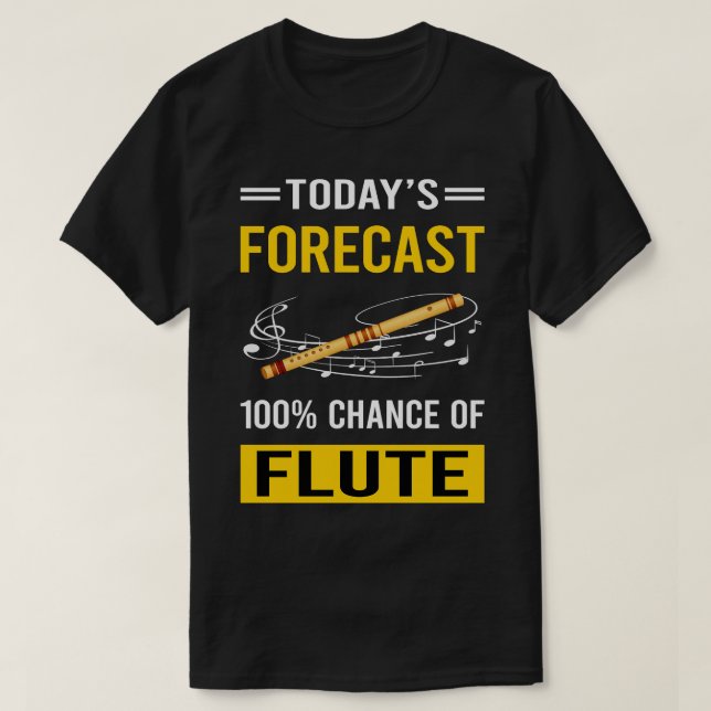 Camiseta Fluto de Previsão Hoje (Frente do Design)