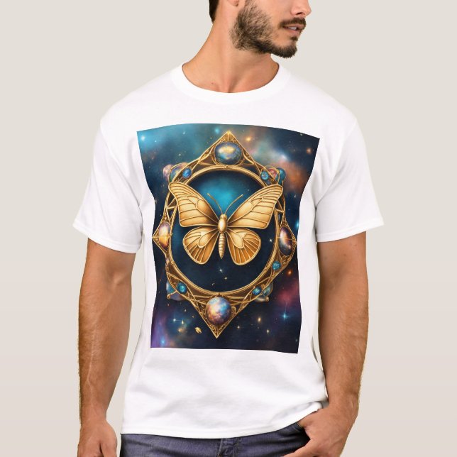 Camiseta "Flutuar em Estilo" ou "Asas de Elegância" (Frente)