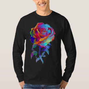 Camiseta Fluxo Botânico do Jardineiro do Jardim de Rosa de