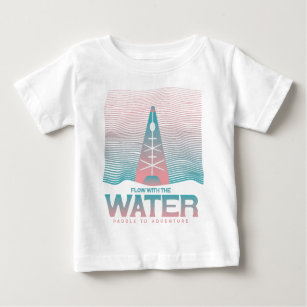 Camiseta Fluxo Com As Linhas De Onda De Kayaking Kayaker