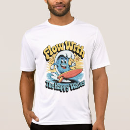 Camiseta Fluxo com o estilo Surf das ondas felizes
