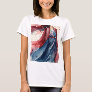 Camiseta Fluxo como saia com esta moda