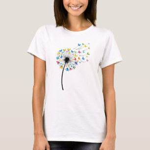 Camiseta Fluxo de borboleta do dente-de-leão