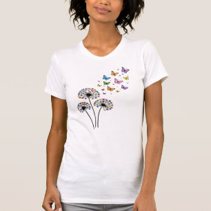 Camiseta Fluxo de borboleta do dente-de-leão