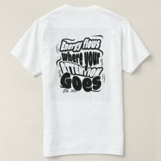 Camiseta Fluxo de Foco e Energia - Estética de Tipografia M