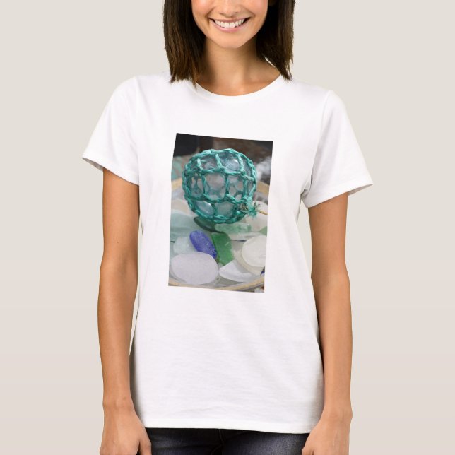 Camiseta Fluxo de pesca em vidro, Alasca (Frente)