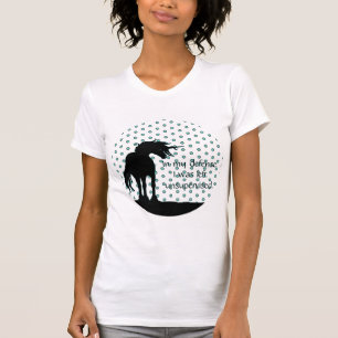 Camiseta Fluxo de Unicórnio (preto e lacre/Em minha defesa)