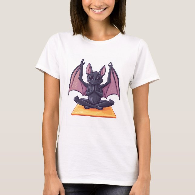 Camiseta Fluxo de Yoga de Morcego (Frente)