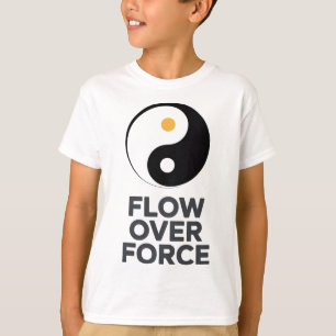 Camiseta Fluxo Sobre a Força Yin Yang Yoga Lance Vestuário 