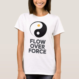 Camiseta Fluxo Sobre Força Yin Yang Yoga Lance Vestuário _2