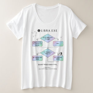 Camiseta Fluxograma de Libra   Engraçado Sinal Zodíaco Humo