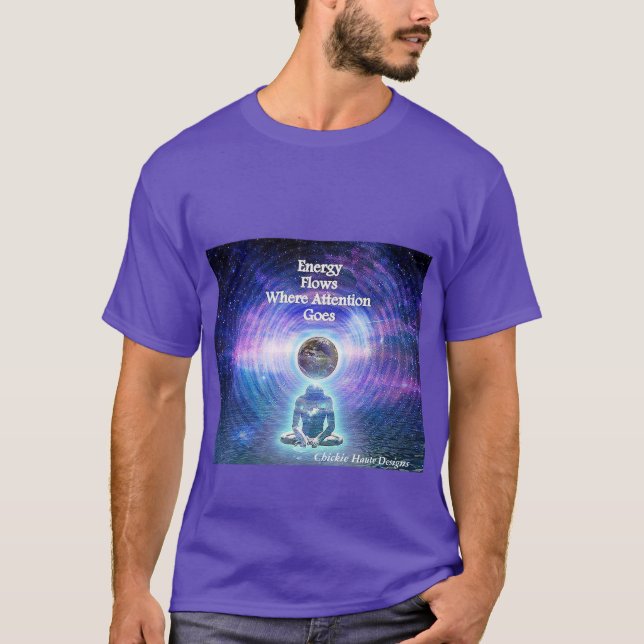 Camiseta Fluxos de energia onde a atenção vai (Frente)