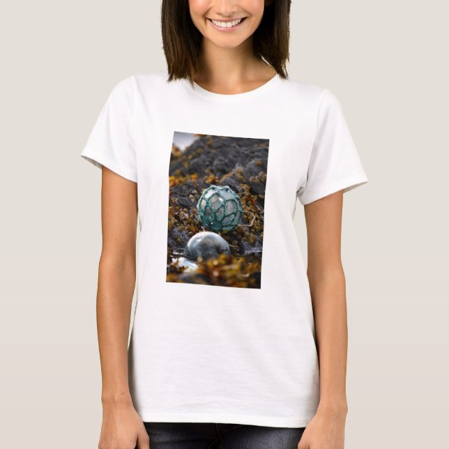 Camiseta Fluxos de pesca na piscina de maré, no Alasca (Frente)