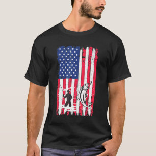 Camiseta Fly Fishing Bandeira Americana Masculino Vintage P