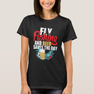 Camiseta Fly Fishing e Cerveja Salva o Dia Pescadores Bebem