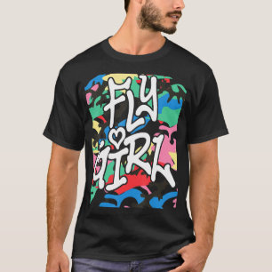 Camiseta Fly Girl Camo 80s 90s B Girl Old School Hop
