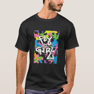 Camiseta Fly Girl Camo Old School Hip Hop Dancing Hiphop D