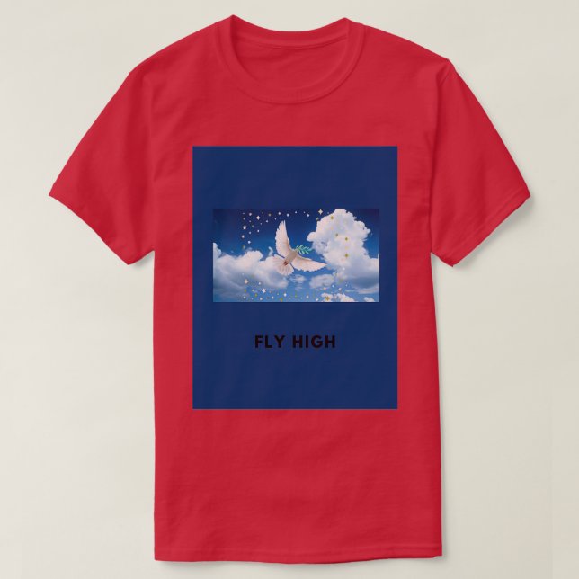 Camiseta Fly high design white dove (Frente do Design)