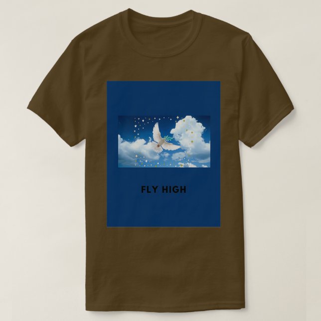 Camiseta Fly high design white dove 2 (Frente do Design)
