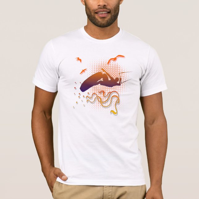 Camiseta Fly like the birds, kitesurf shirt (Frente)