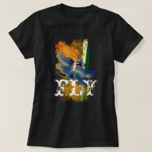 Camiseta "FLY" Pintura de Dragonfly Azul Roxo