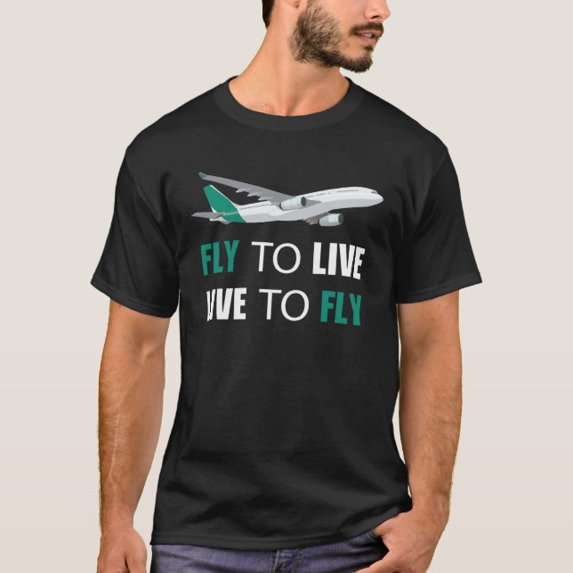 Camiseta Fly to live live to fly (Frente)